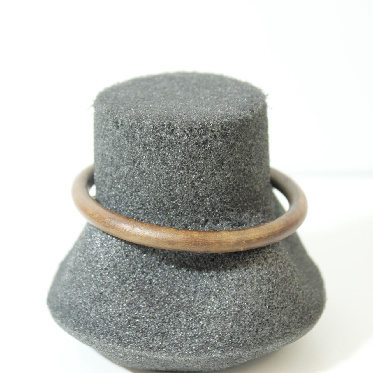 Natural Wood Bangle Bracelet Solid Brown Handcrafted Boho Ethnic Minimalist