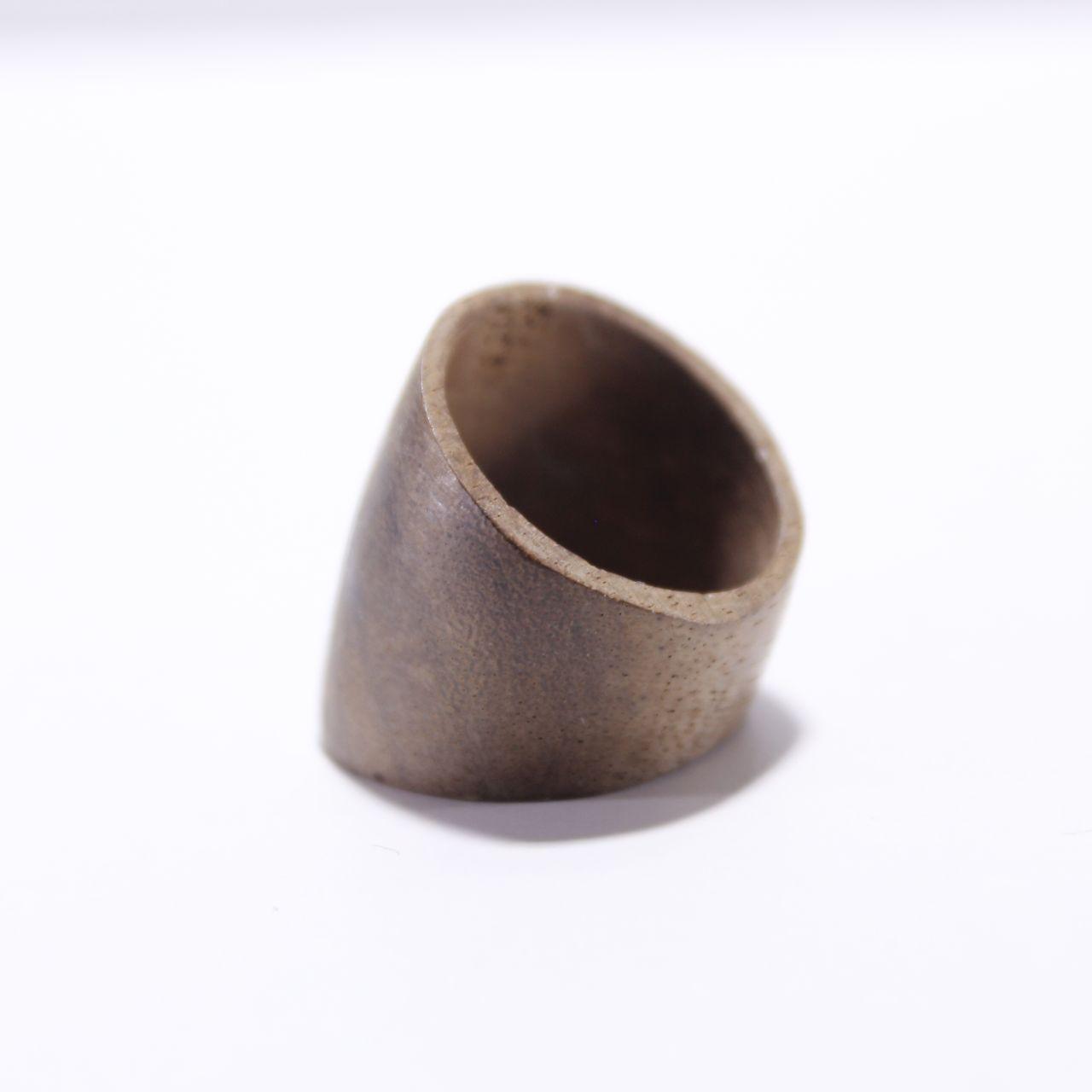Handmade Artisan Ring Wide Band Tribal Boho Spiral Design