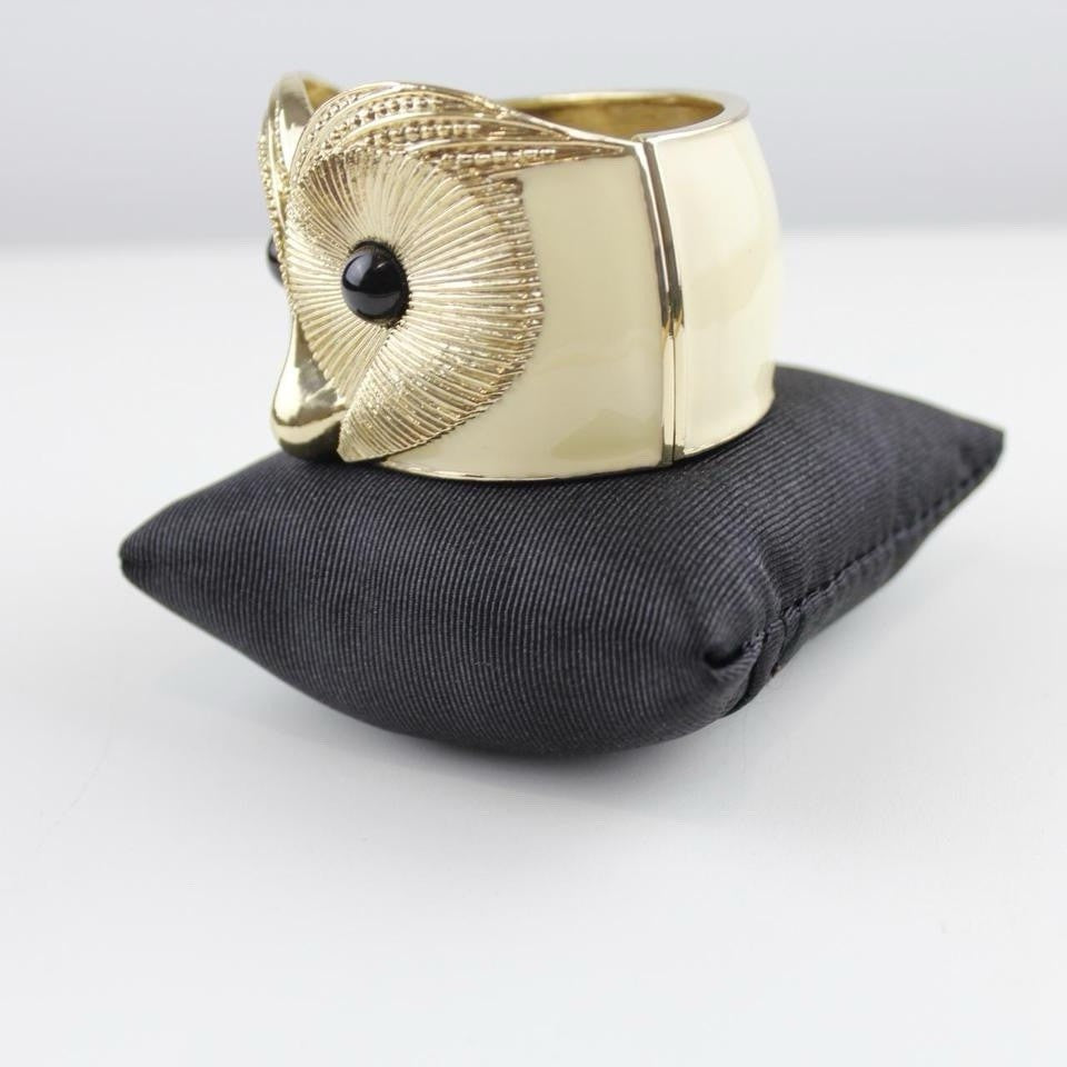 Chunky Gold Tone Owl Bracelet Wide Cuff Bangle Retro Statement Jewelry  Good pr