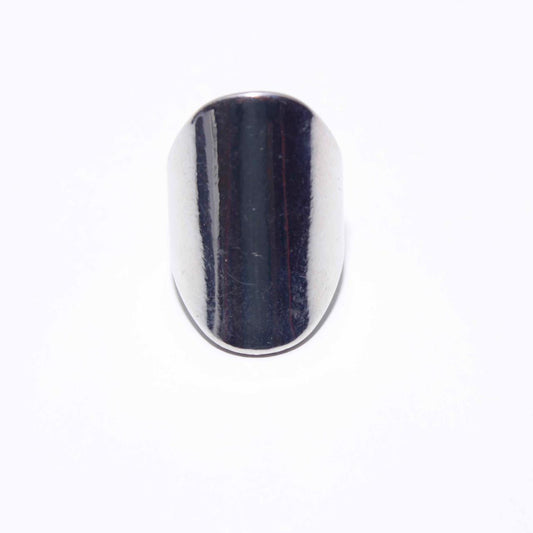Modernist Silver Tone Sculptural Abstract Statement Ring