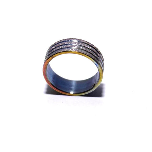 Rainbow Anodized Steel Ring Jewellery Fashion