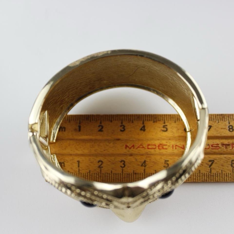 Chunky Gold Tone Owl Bracelet Wide Cuff Bangle Retro Statement Jewelry  Good pr