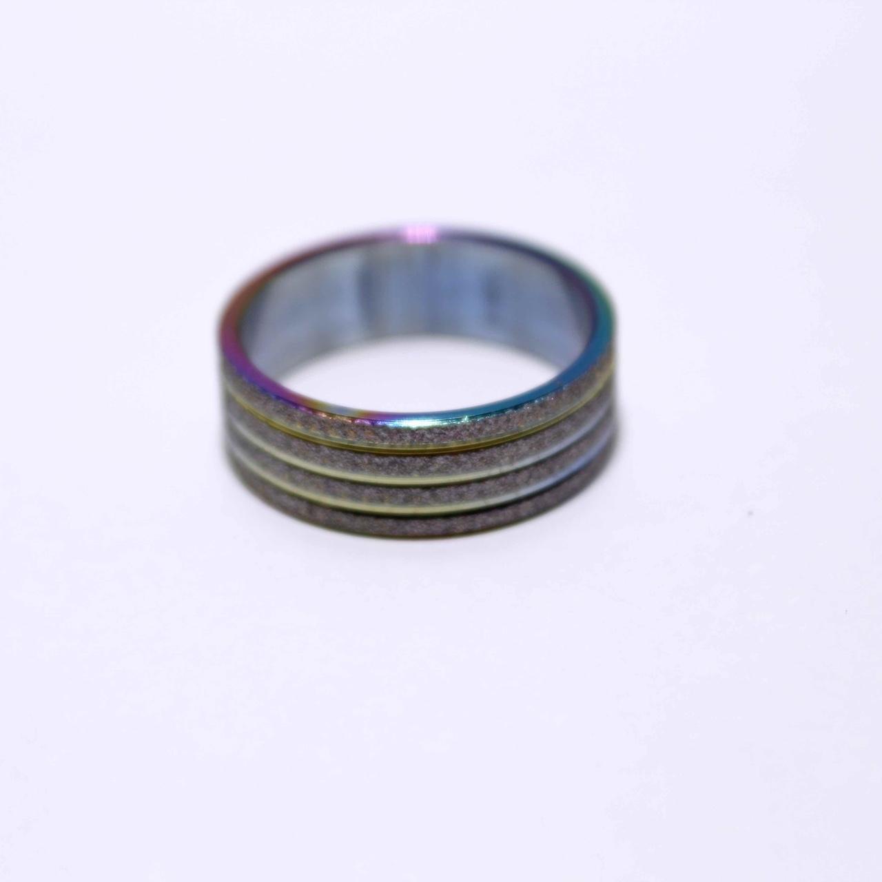 Rainbow Anodized Steel Ring Jewellery Fashion