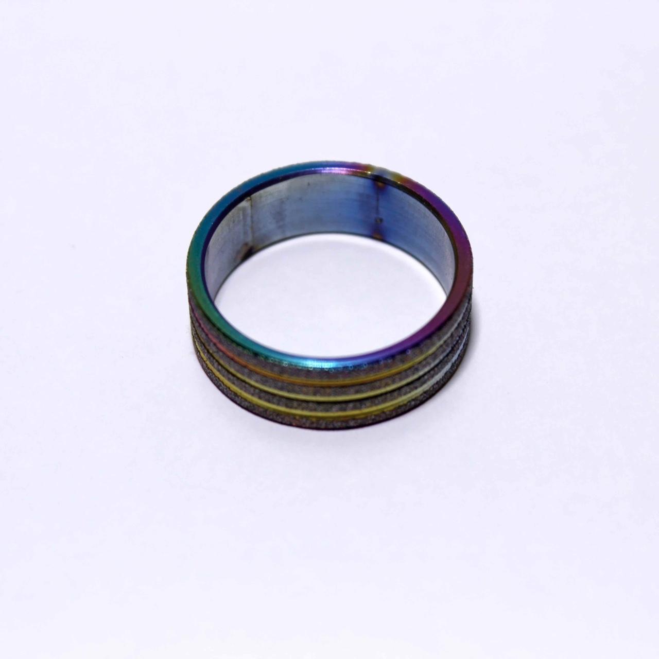 Rainbow Anodized Steel Ring Jewellery Fashion