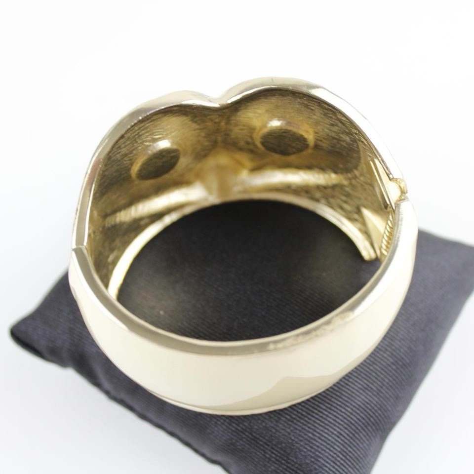 Chunky Gold Tone Owl Bracelet Wide Cuff Bangle Retro Statement Jewelry  Good pr